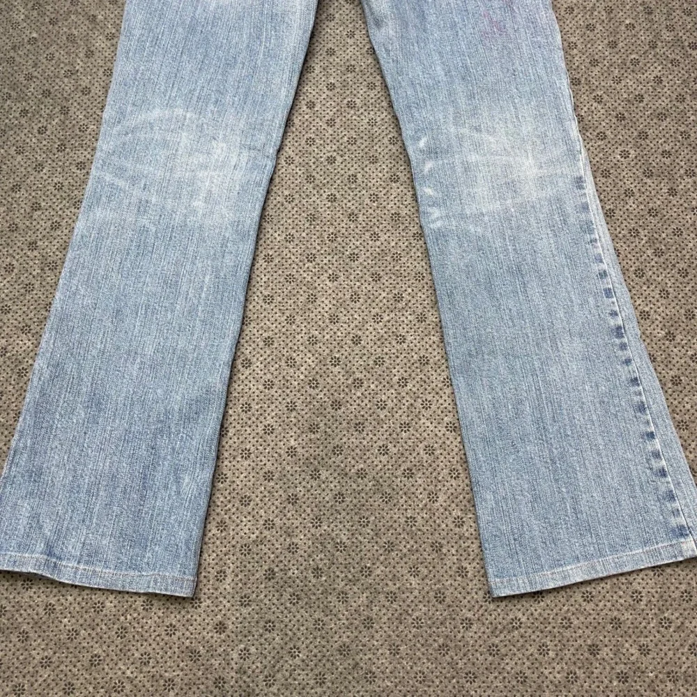 Vintage USA Y2K Armani Exchange Helix Flare Jeans Stone Wash Low Rise 4S W28xL28